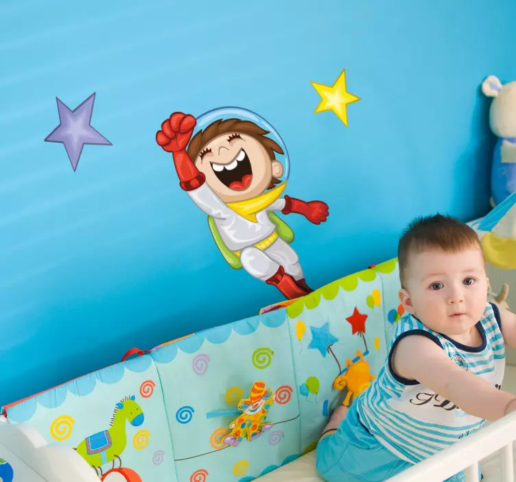 Astronautti Seinätarra - Tenstickers