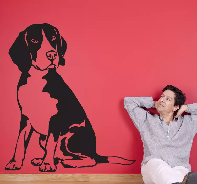 Beagle-koiran seinä tarra - Tenstickers