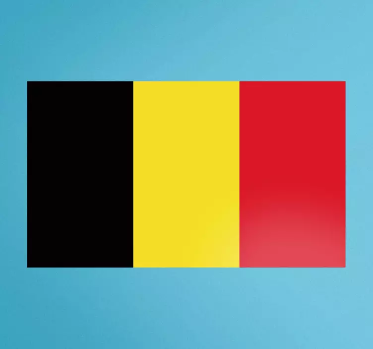 Belgian lipun seinä tarra - Tenstickers