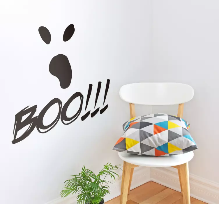 Boo halloween tarra - Tenstickers