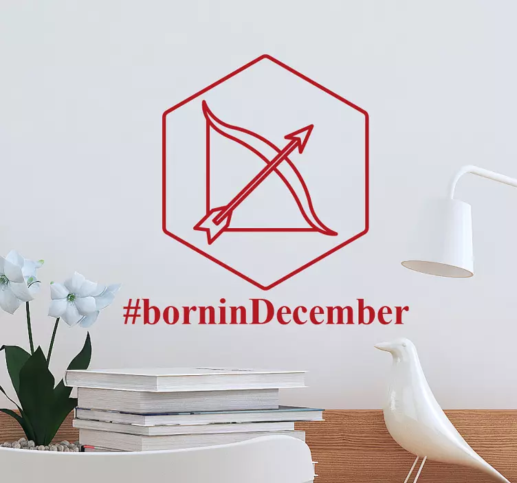 #borningdecember design henkilökohtainen tarra - Tenstickers