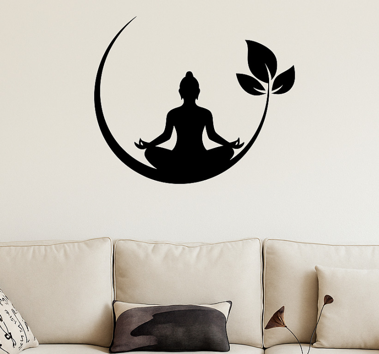 Buddist zen minimalistinen muotoilu sisustustarra olohuoneeseen - Tenstickers