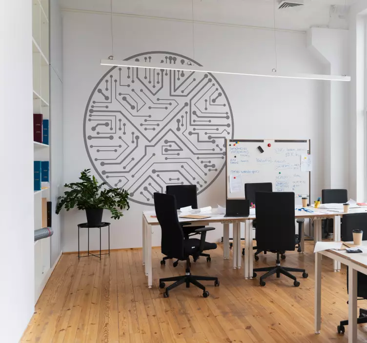 Chip piiri teknologia sistustustarra - Tenstickers