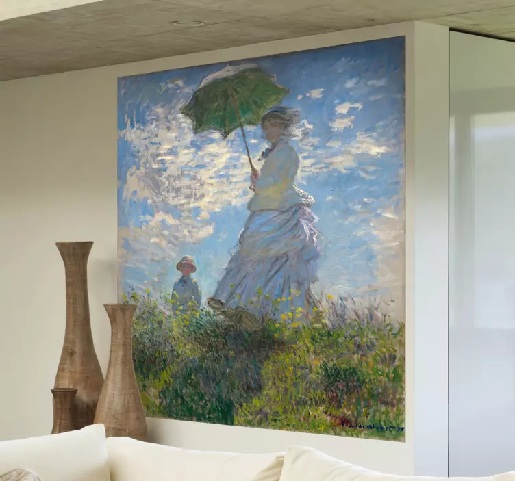 Claude monet sateenvarjo art -tarra - Tenstickers