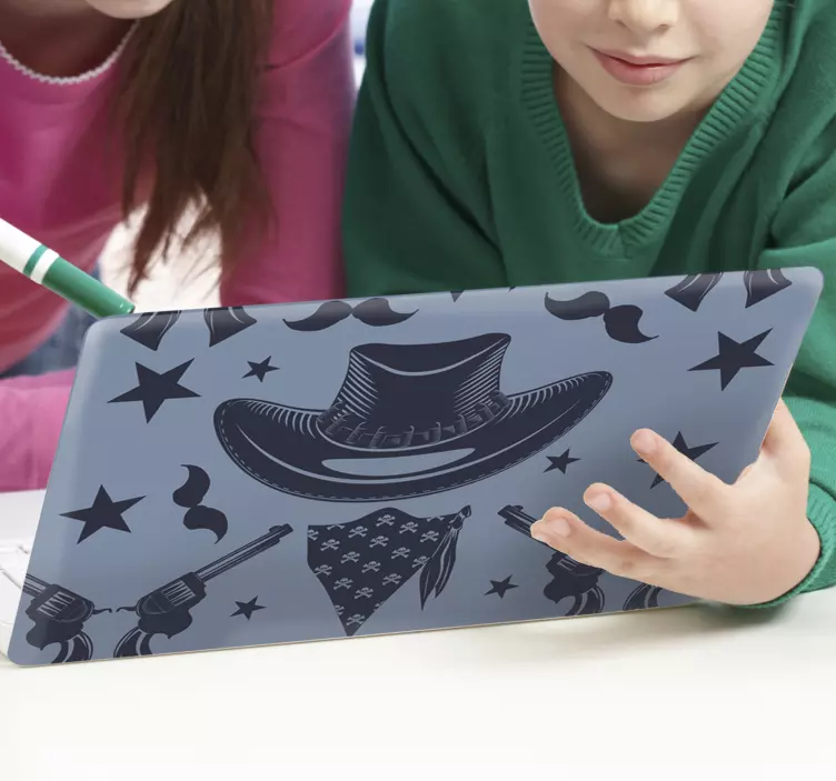 Cowboy-tarvikkeet läppäritarra - Tenstickers