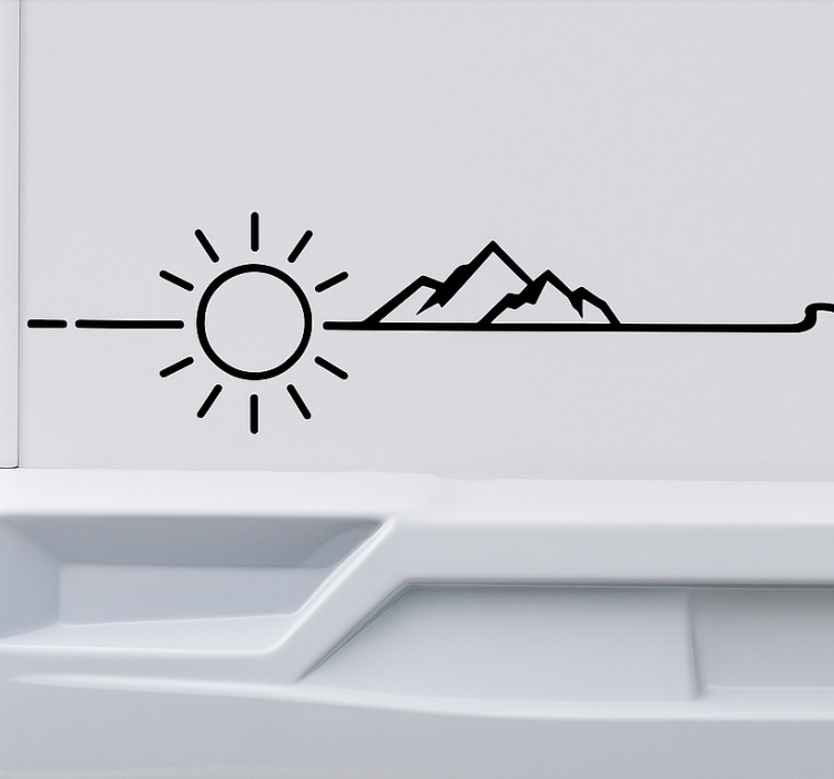 custom luontomaisema asuntovaunu tarra - Tenstickers