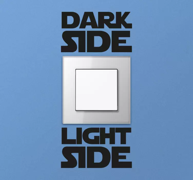 Dark Side Light Side Valokytkin Tarra - Tenstickers