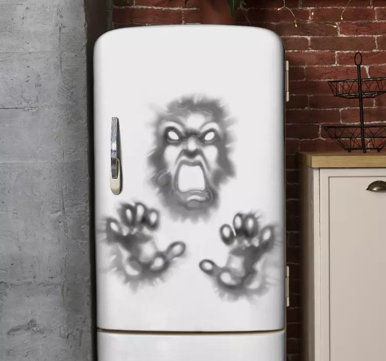 Demoni pyrkii ulos halloween jääkaappitarra - Tenstickers