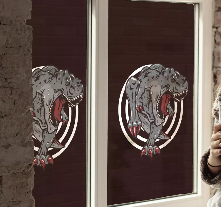 Dinosauruksen karjunta tarra - Tenstickers