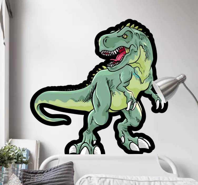 Dinosaurus isoilla kytkimillä Lohikäärmetarra - Tenstickers