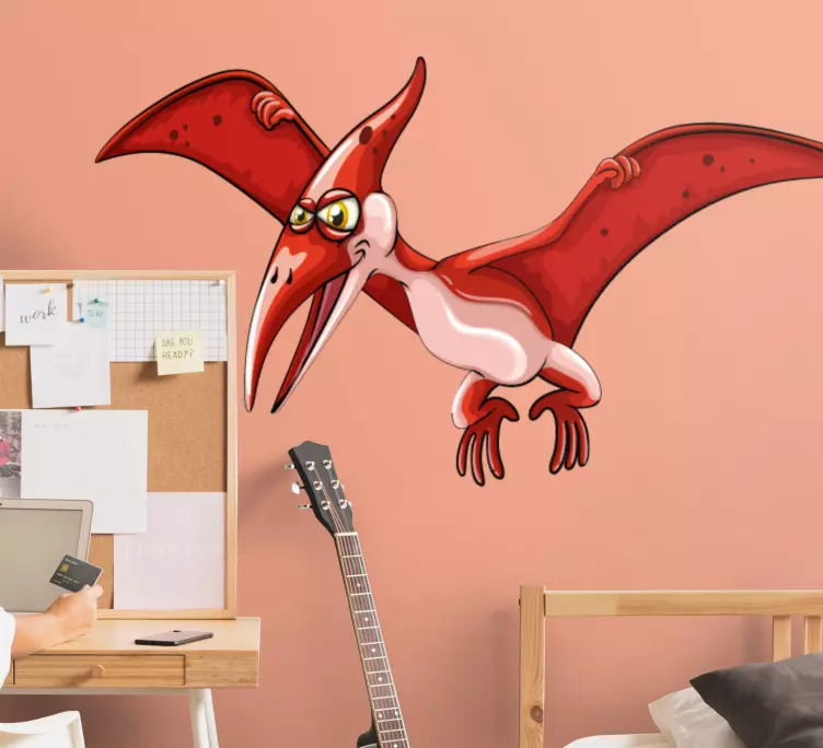 Dinosaurus siivillä seinätarrat lastenhuone - Tenstickers