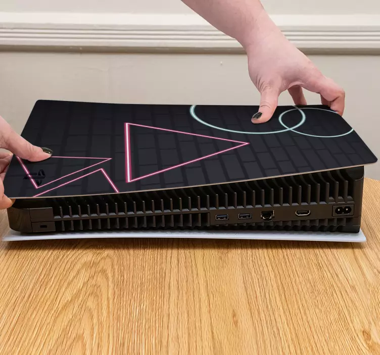 Dinosaurus tarra geometriset muodot pinnalla - Tenstickers