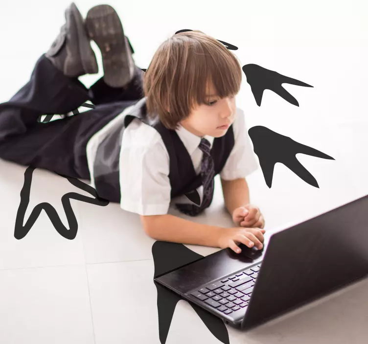 Dinosaurusten jäljet dinosaurus tarra - Tenstickers