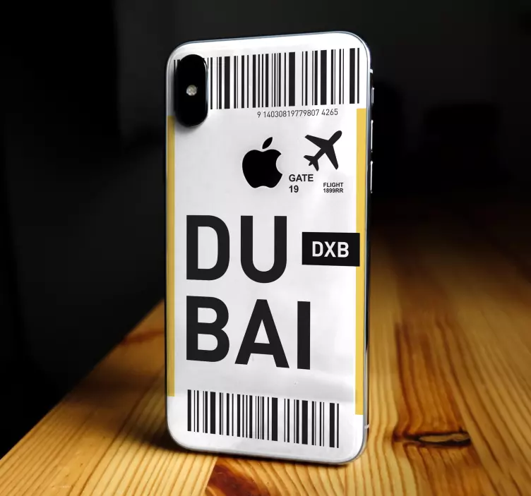 Dubain lentolippu Iphone tarra - Tenstickers