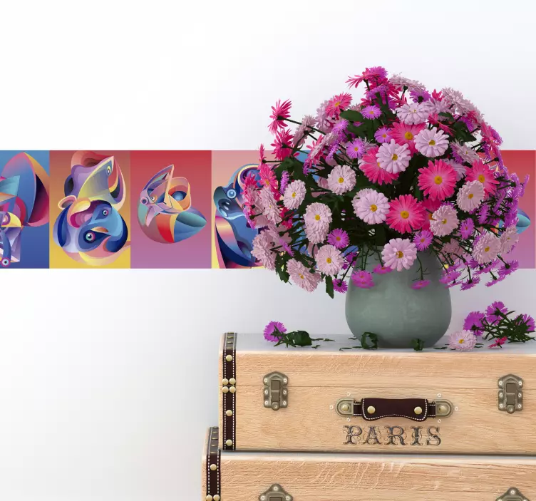 Eläin alebrijes koristereunus tarra - Tenstickers