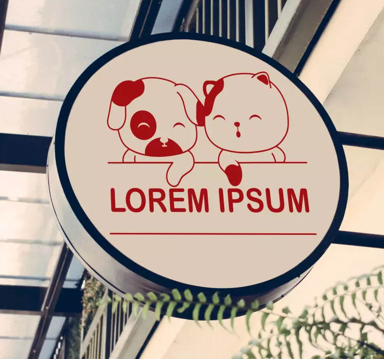 Eläinlääkärin näyttelyikkunan tarra - Tenstickers