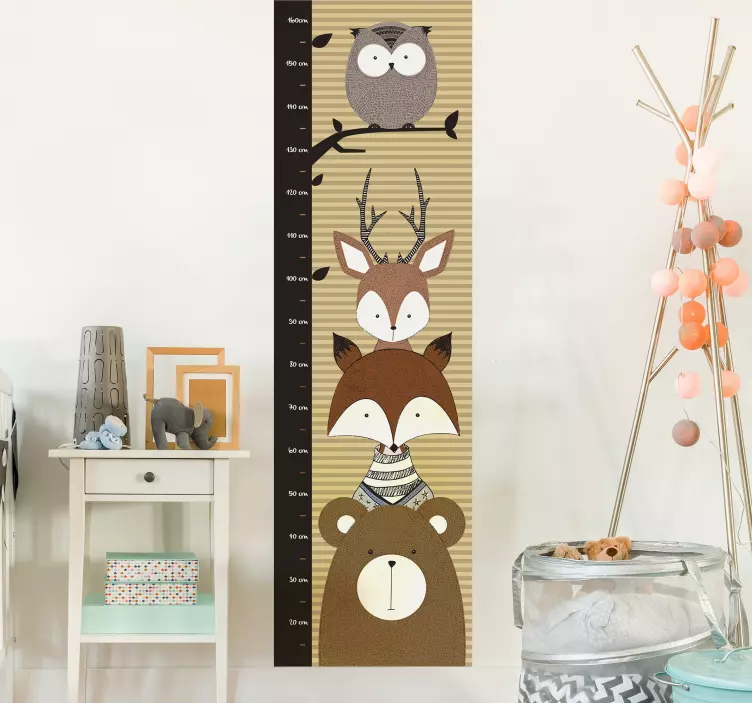 Eläinten pituuskaavio mittatarra - Tenstickers