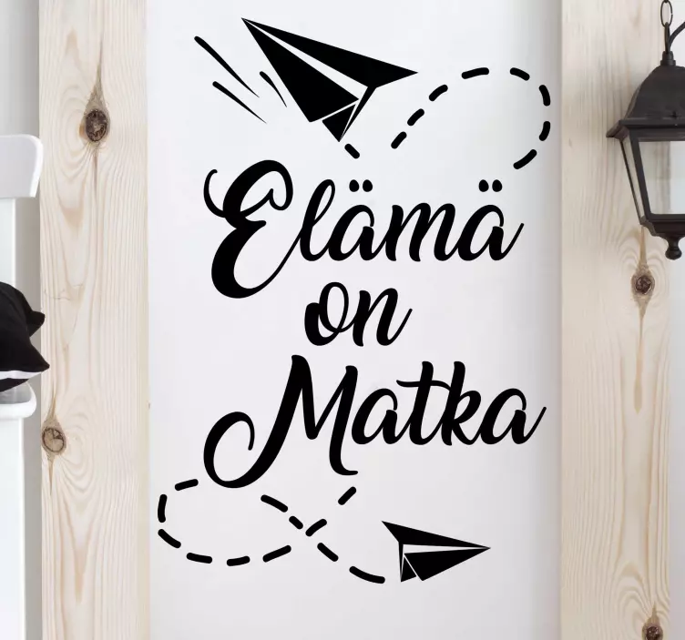 Elämä on matka-olohuoneen seinän sisustus - Tenstickers