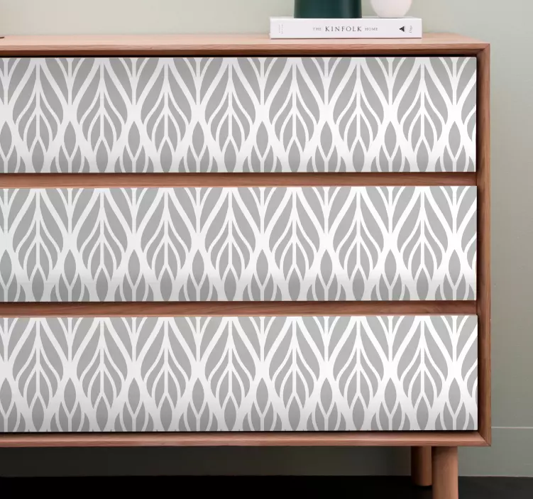 Elegantti lehtikuvio huonekalutarra - Tenstickers