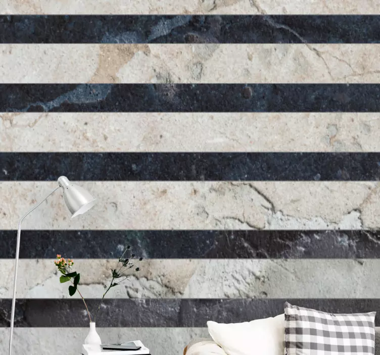 Elegantti teksturoitu kuvio sisustustarra makuuhuoneeseen - Tenstickers