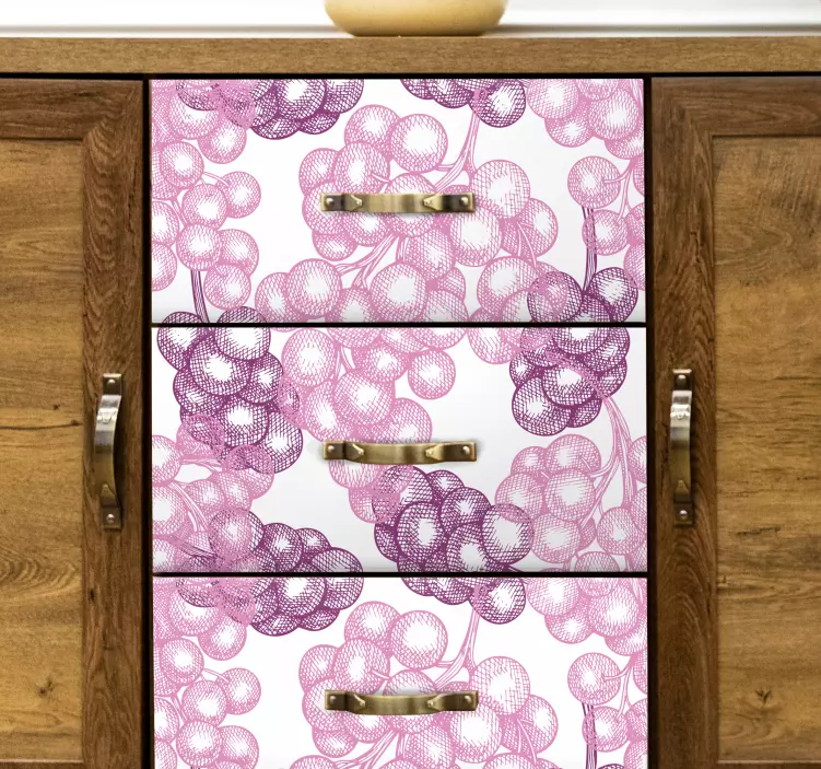 Elegantti viiniköynnöskuvio kasvitarra - Tenstickers