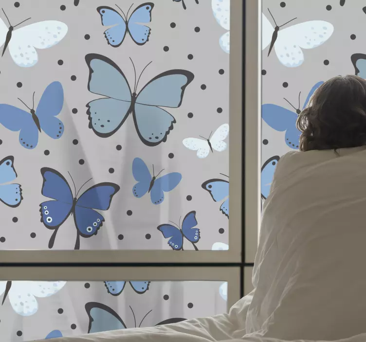 Eloisa perhosaihe seinätarra perhonen - Tenstickers