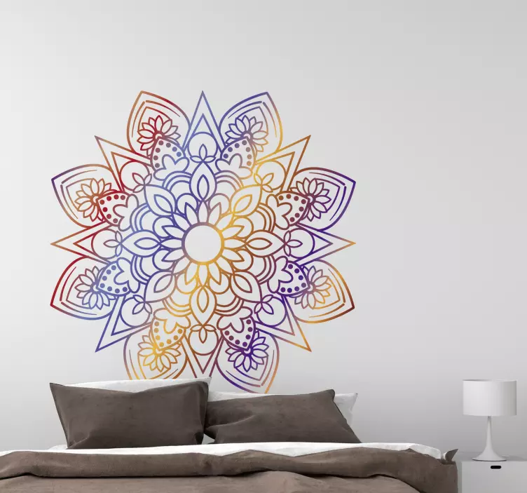 Eloisa tulinen mandala kukkatarrat - Tenstickers