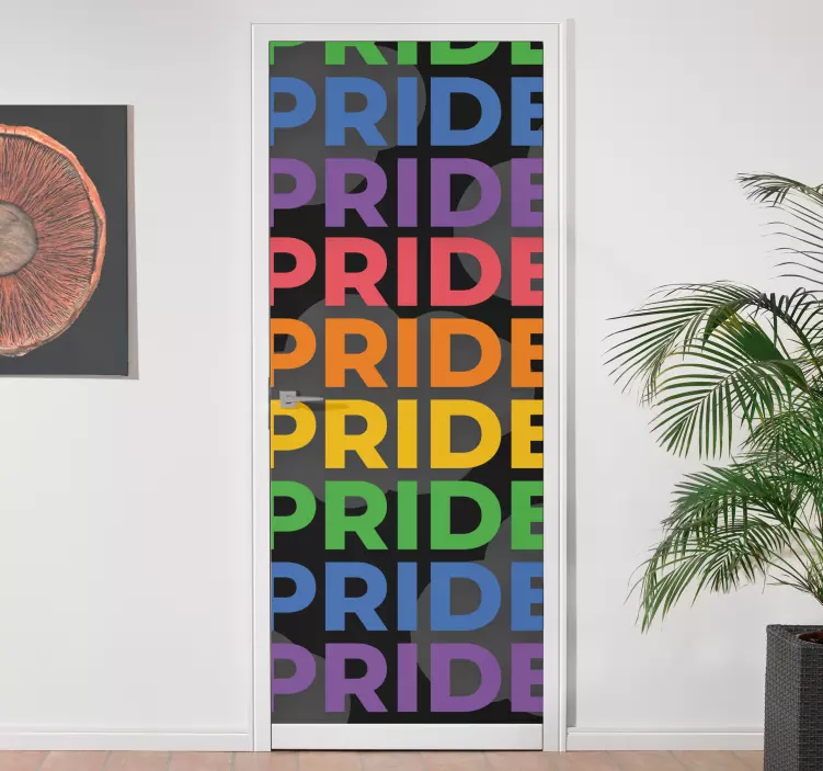 Rakkaus seinätarra värikkäällä ylpeydellä - Tenstickers