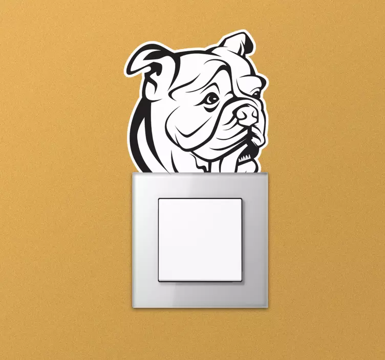 Englantilainen bulldog-seinä tarra - Tenstickers