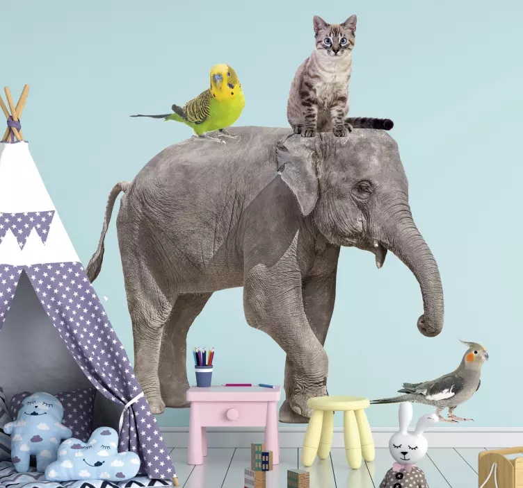 Eri eläimet villieläinten tarra - Tenstickers