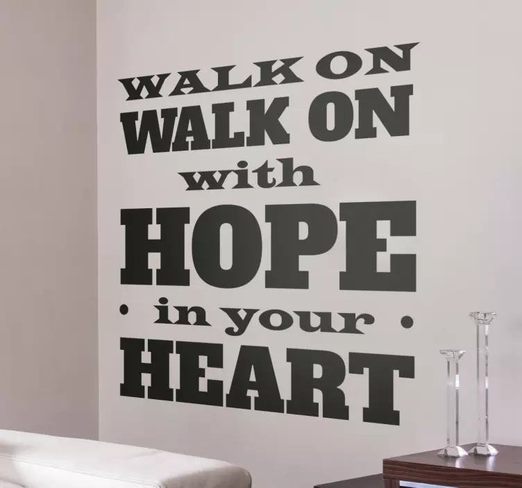 Upea kävele toivo sydämessä Liverpool tarra - Tenstickers