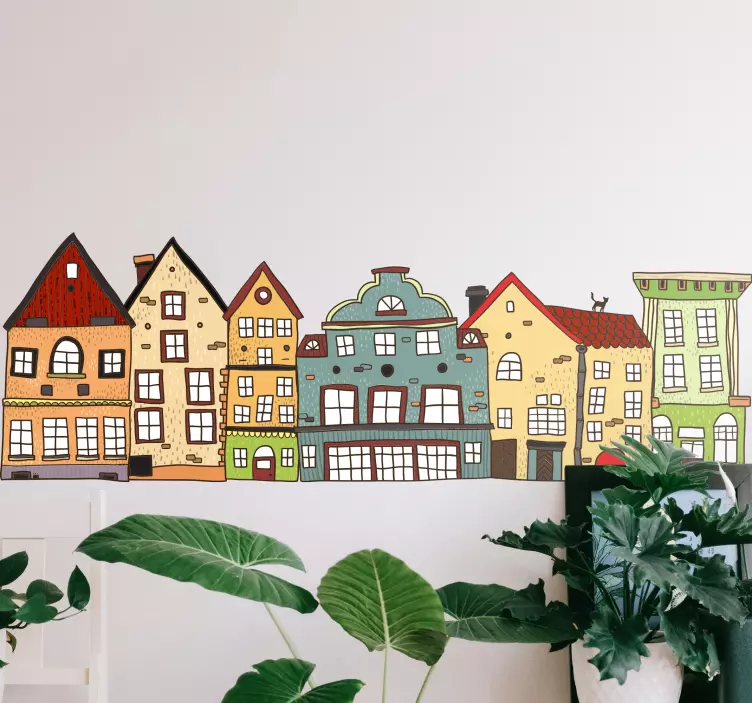 Flaamilaiset talot kaupunki ja valtiotarrat - Tenstickers