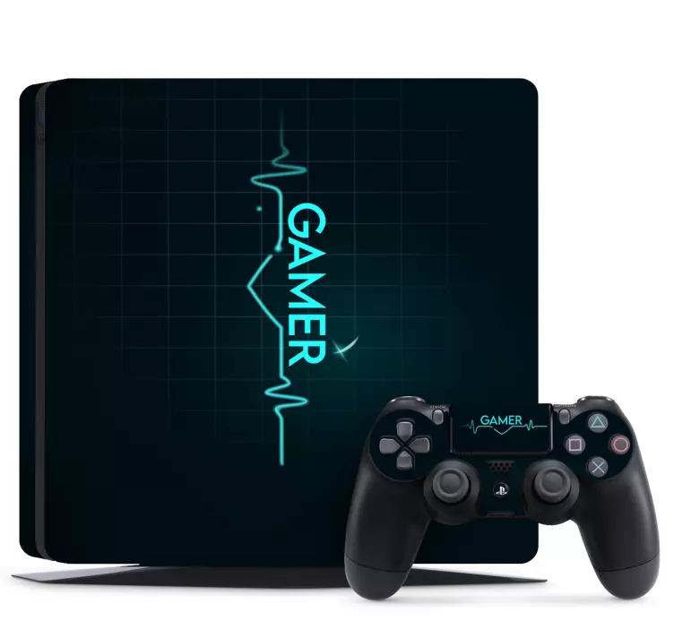 Gamer sydämenlyönnillä PS4 skin - Tenstickers