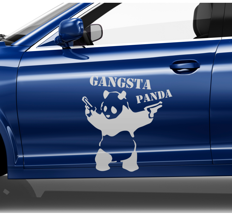 Gangsta panda autotarrat - Tenstickers
