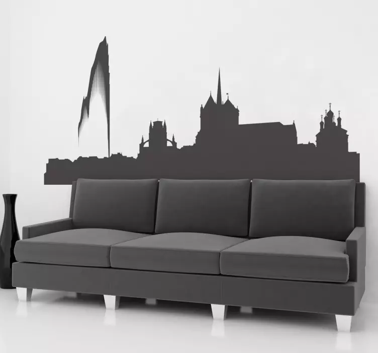 Kaunis Geneve kaupunki siluettitarra - Tenstickers