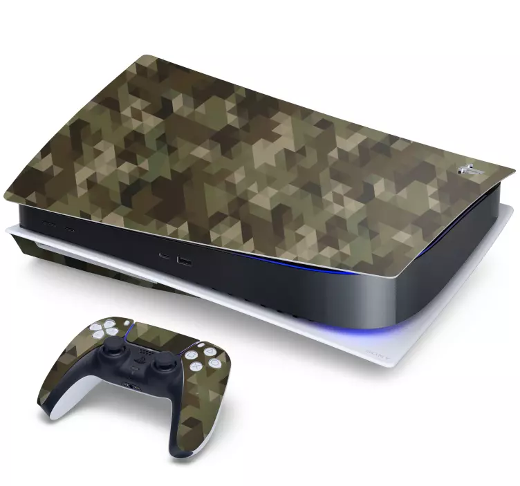 Geometrinen camo PS5 skin - Tenstickers