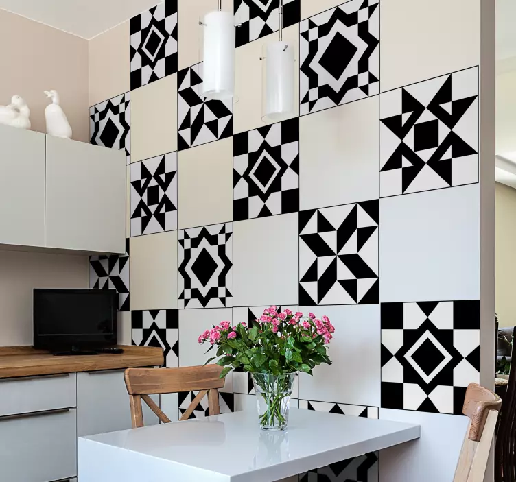 Geometrinen laattavinyyli tarra - Tenstickers