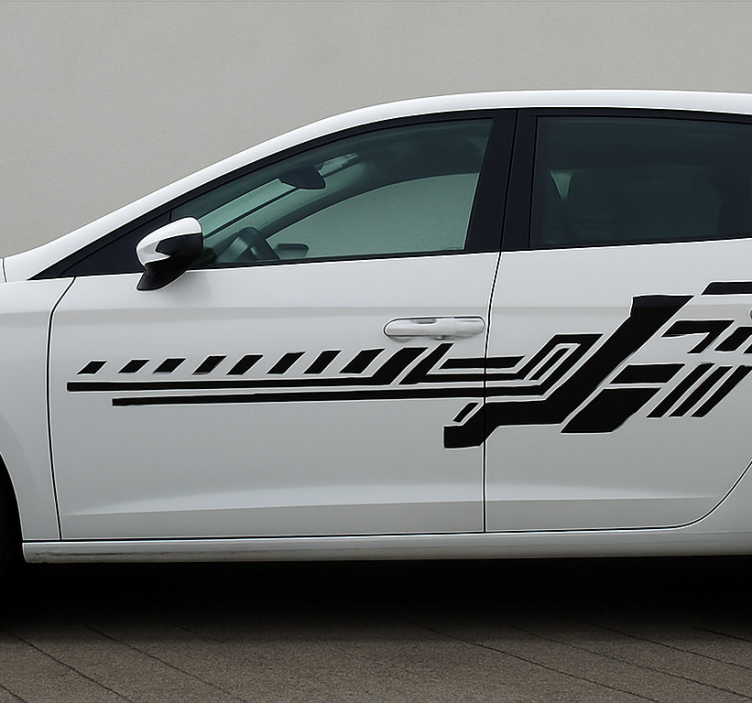 Heimojen mustat raidat autotarra - Tenstickers