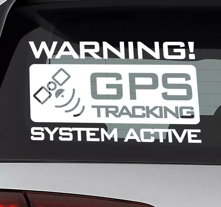 Gps-seurannan autokyltti -tarra - Tenstickers