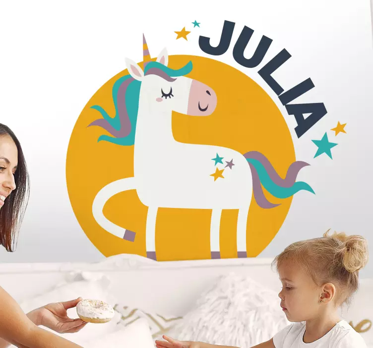 Graafinen yksisarvinen nimellä Eläintarrat - Tenstickers