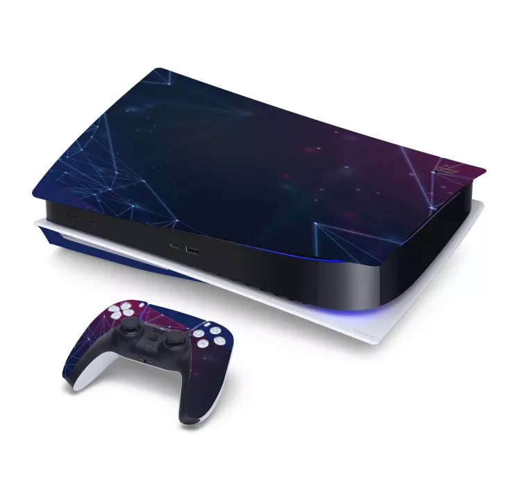 Gradienttiverkkoyhteys PS5 skin - Tenstickers
