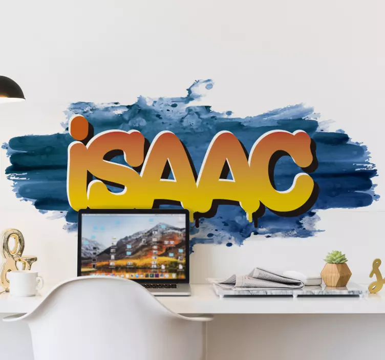 Graffiti nimi akvarelli kaupunkien seinätarra - Tenstickers