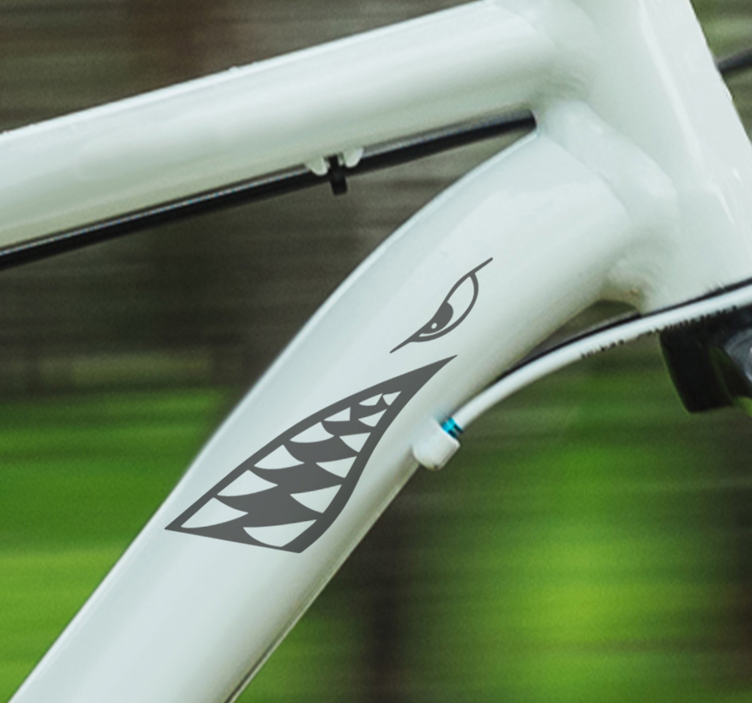 Hain kasvot sykliä varten pyörätarrat - Tenstickers