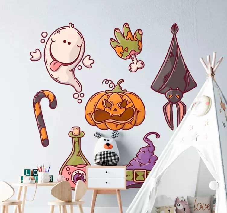 Halloween-luvut halloween tarrat - Tenstickers
