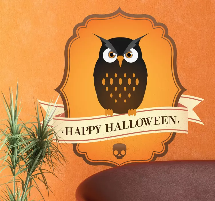 Halloween sisustustarra pöllö - Tenstickers