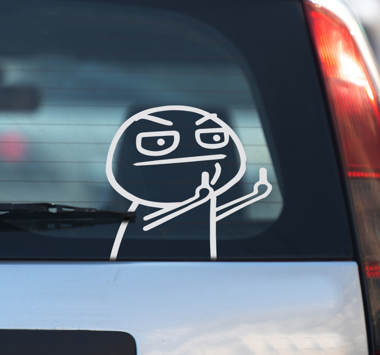 Hauska muotoilu sormien näyttämiseen autotarra - Tenstickers