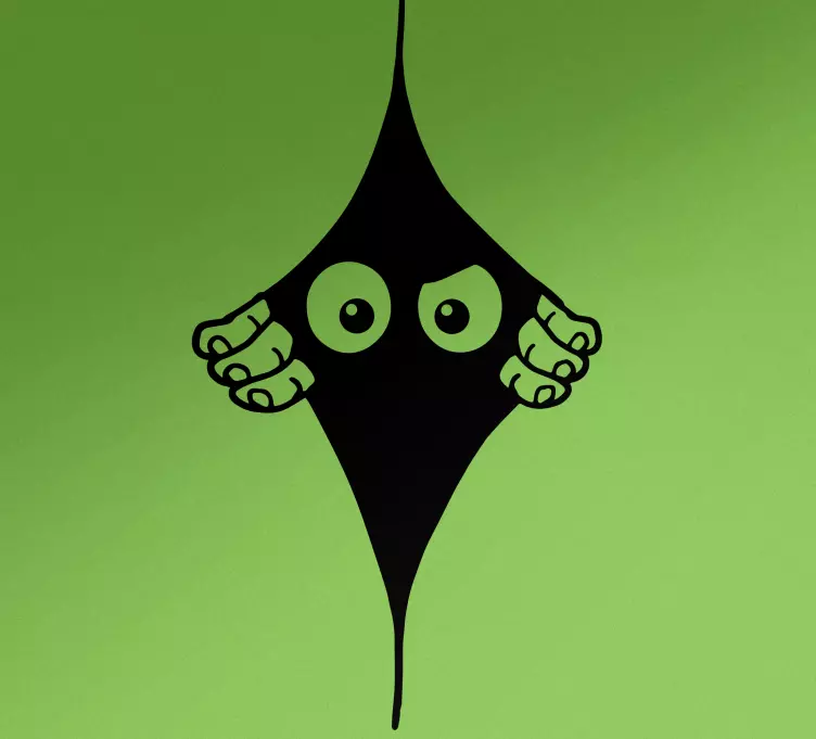 Hauska yksivärinen kurkistus silmät autotarrat - Tenstickers