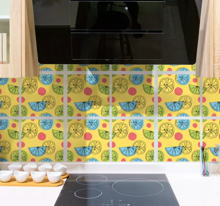 Hedelmäkuvioinen dinosaurus tarra - Tenstickers