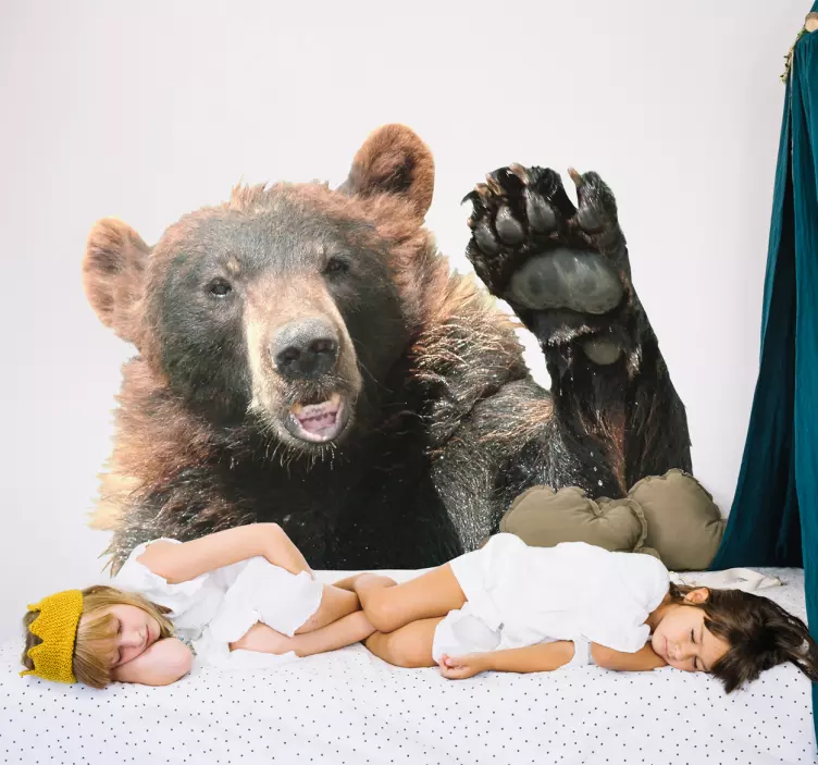 Heiluttamalla karhun villieläinten tarra - Tenstickers