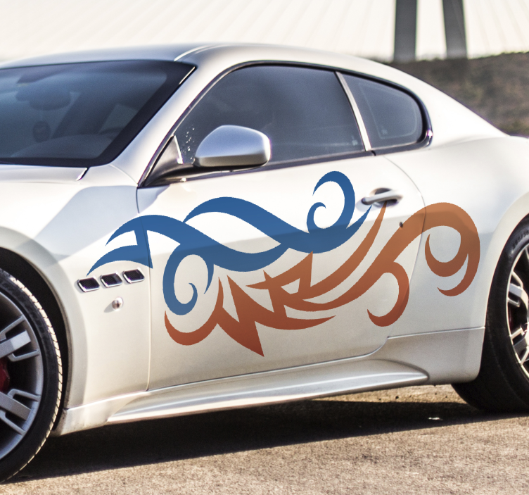 Heimo värikkäitä liekkejä autotarrat - Tenstickers